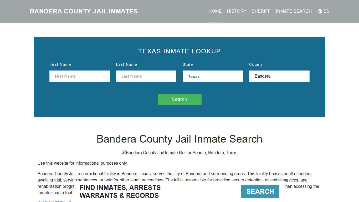 Bandera County Jail Inmate Roster Lookup, Bandera, TX